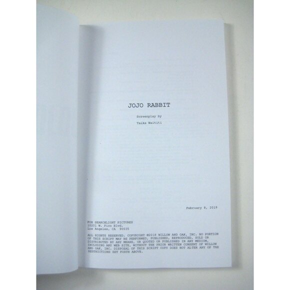 Jojo Rabbit Best Adapted Screenplay Script By Taika Waititi - Picture 4 of 6